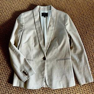 Brand new J.Crew tan linen-blend Parke blazer Sz 8